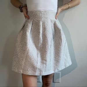 Skater skirt with silver threads